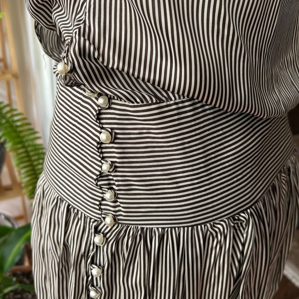 Zara vintage retro dress 100% rayon drop waist - Picture 8 of 13